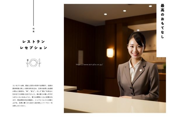 フレンチの名店・レセプションスタッフ・銀座